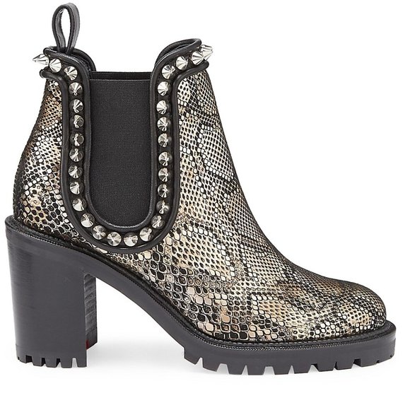 Christian Louboutin Shoes - Christian Louboutin Crapahutta Snakeskin Booties